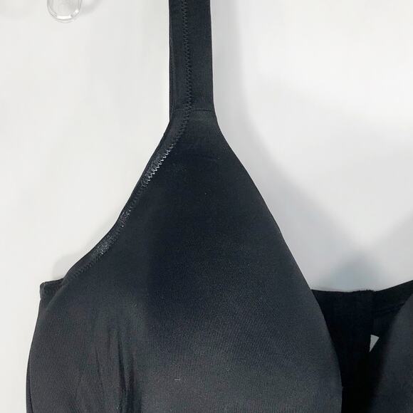 Cacique 44G Bra Black Satin Full Coverage Stretch Plus Size Lane Bryant 101 - Picture 3 of 10